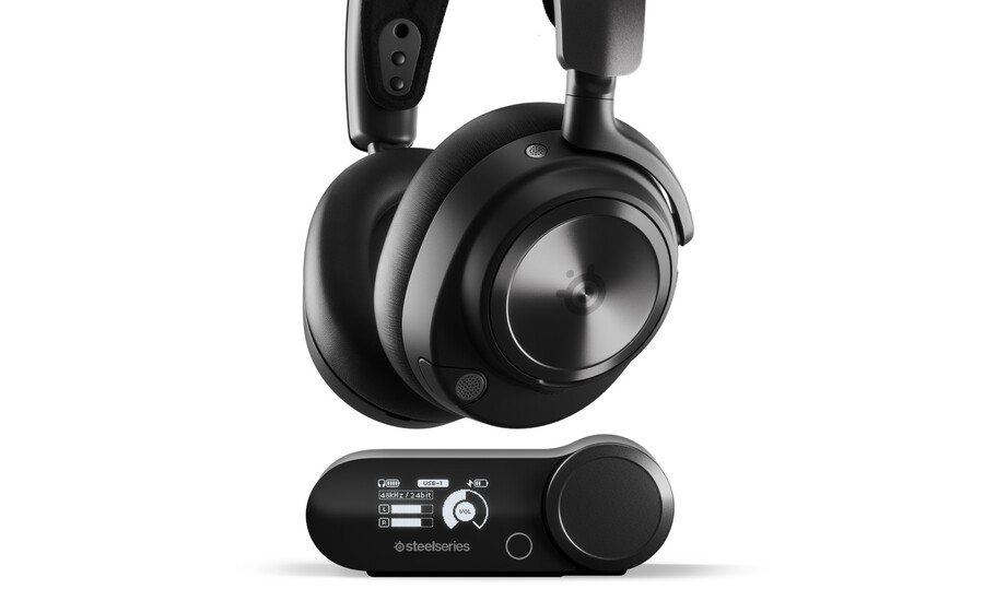 arctis nova pro wireless para pc y playstation - caja con defectos