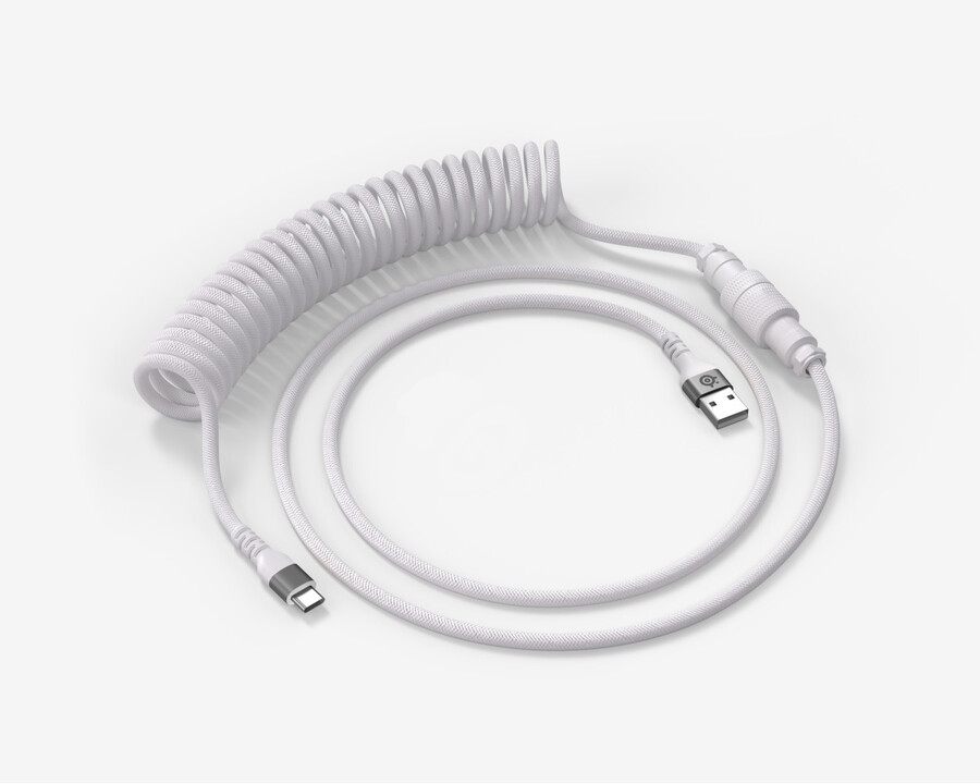 cable en espiral blanco